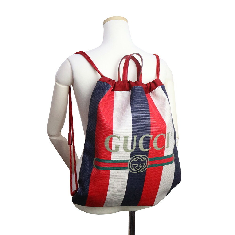 Gucci Drawstring Backpack Daypack Leather Multico… - image 7
